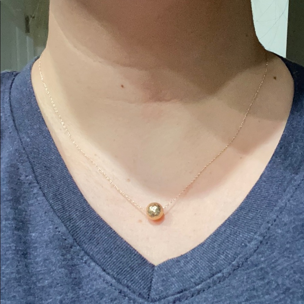 18 inch 10K Yellow Gold Ball Necklace
